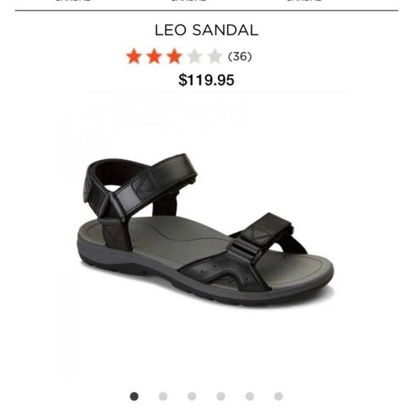 10(women) 8(mens) unisex teva Leo:Candace adjustable sandal black vionic ortho - Picture 1 of 3